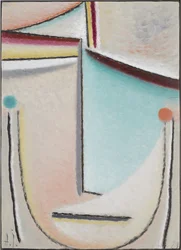 Testa astratta: rosa-azzurro chiaro, 1929
