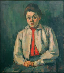 Helene con gilet rosso
