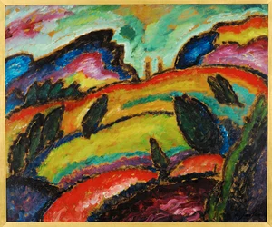 Huegel - Collina (olio su cartone)