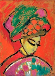 Giovane ragazza con cappello fiorito