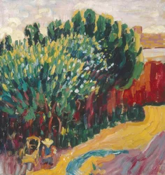 Paesaggio di Carantec con donna