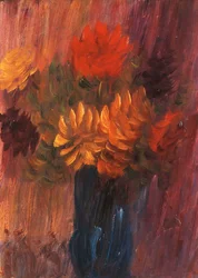 Grande natura morta: dalia rossa e gialla, 1937