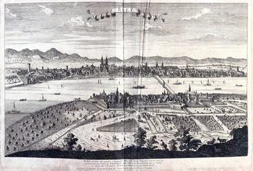 Bale, Svizzera, di A.H. Jaillot in "Atlas Français" - Parigi