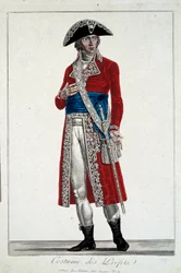 Un prefetto in costume rosso, incisione di Alexis Chataignier (1772-1817)