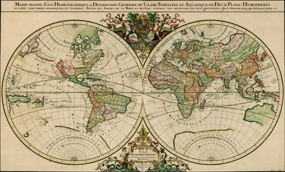 Mappa del mondo del 1691 di Alexis-Hubert Jaillot