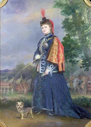 Hortense Schneider (1833-1920) nel ruolo della Granduchessa in «La Grande Duchesse de Gerolstein» di Jacques Offenbach (1819-90), 1874