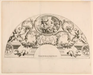 Foglie di ventaglio, terza e quarta tavola del set, "Divers Desseins de grands Eventails, Encrans, et autres Ornamens, inventati e incisi da Nicolas Loire"