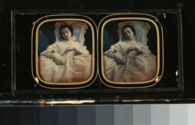 Donna che dorme in abito bianco, c.1851-1855