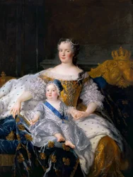 Marie Leszczynska con Louis, Delfino di Francia