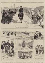 La guerra degli Ashanti, volontari del 79° Highlanders che lasciano l