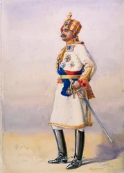 On. Colonnello H.H. Maharaja Sir Ganja Singh, Bahadur di Bikaner, illustrazione per 