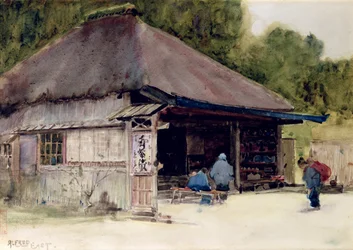 Casa da tè nel villaggio di Hakone, c.1889