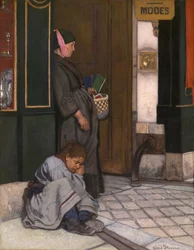Accattonaggio tollerato (olio su tela)