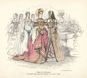 Costumi femminili francesi del Rinascimento