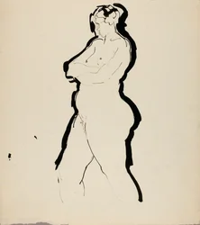 Nudo in piedi