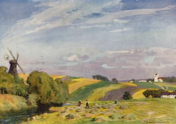 Danimarca: Un tipico paesaggio danese, Jutland meridionale