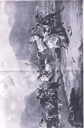La ritirata a Naseby: 14 giugno 1645, illustrazione da British Battles on Land and Sea, 1915