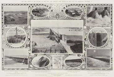 La nuova epoca nella storia del Nilo, la diga di Assuan, inaugurata dal Duca di Connaught, 10 dicembre