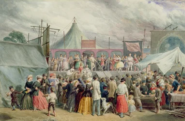 Una visita al circo, c.1885