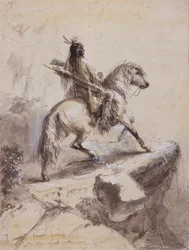 Indiano Crow in Vedetta, c.1837