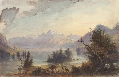 Scena del lago, Montagne Rocciose, c.1837