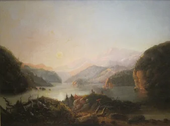 Lago nel paese del Wind River" di Alfred Jacob Miller, Cincinnati