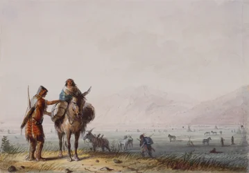 Scavatori di radici Shoshone, c.1837