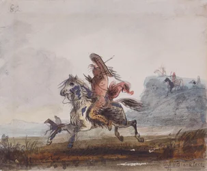 Serpenti inseguiti dai Piedi Neri, ca. 1837