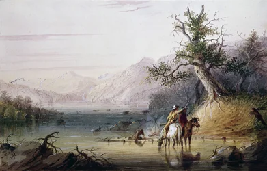 Accampamento dei cacciatori sul fiume “Big Sandy”