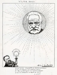 Caricatura di Victor Hugo ed Emile Zola, c.1875-1880 (incisione)