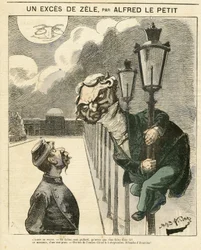 Illustrazione di Alfred Le Petity (1841-1909) per la Copertina di Le Grelot