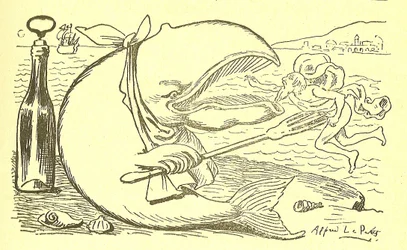 Illustrazione di Alfred Le Pete (1841-1909) in Gros-Jean e il suo curato
