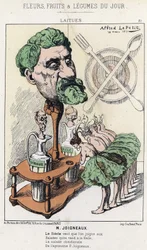 Lattughe: caricatura su Joigneaux - ill. del 18/03/1871, in “Fiori, Frutti e Verdure del Giorno”