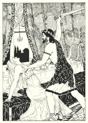 La storia vera di Luciano: Luciano e la Donna con le Gambe di Asino (incisione)