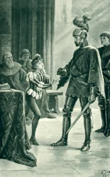 Ammiraglio Sir Andrew Wood e Giacomo IV, illustrazione da 