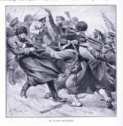 A distanza ravvicinata, illustrazione da Cassells History of the Russo-Japanese War Vol 1, c.1900