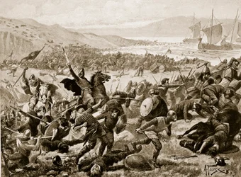 La grande battaglia di Brunanburh, 937, illustrazione da 
