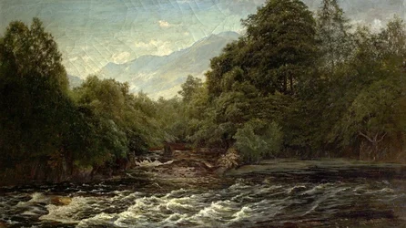 La piscina del salmone (Piscina del salmone sullo Spean, Scozia), 1880