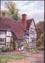 Havington, vicino a Evesham, Worcester, da The Cottages and the Village Life of Rural England pubblicato da Dent & Sons Limited