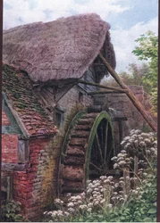La ruota del mulino, Elmley Castle, Worcester, da The Cottages and the Village Life of Rural England pubblicato da Dent & Sons Limited