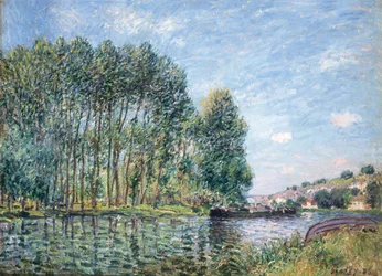 Una curva del fiume Loing a Moret. Primavera
