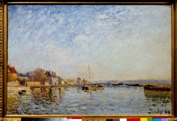 Canal du Loing Dipinto di Alfred Sisley