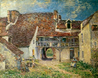 Corte della fattoria a Saint Mammes
