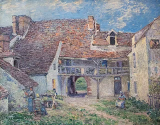 Francese: Cour de ferme à Saint-Mammès
