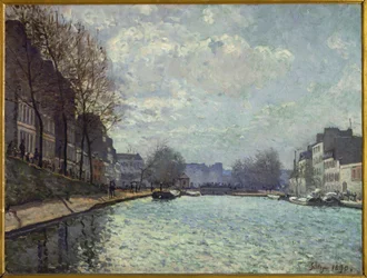 Le Canal St. Martin, Parigi (olio su tela)