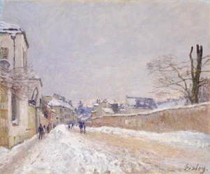 Rue Eugène Moussoir a Moret: inverno, 1891