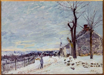Tempo di neve a Veneux-Nadon