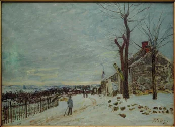 Tempo di neve a Veneux-Nadon