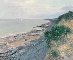 La scogliera di Penarth, sera, bassa marea