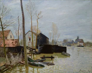 Le inondazioni a Moret, 1889